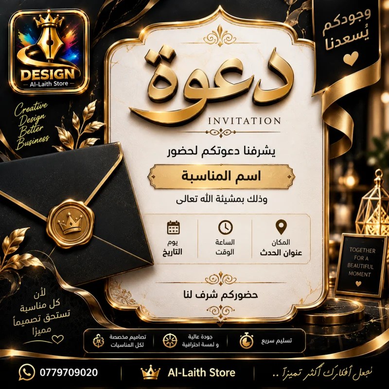 تصميم بطاقة دعوة
