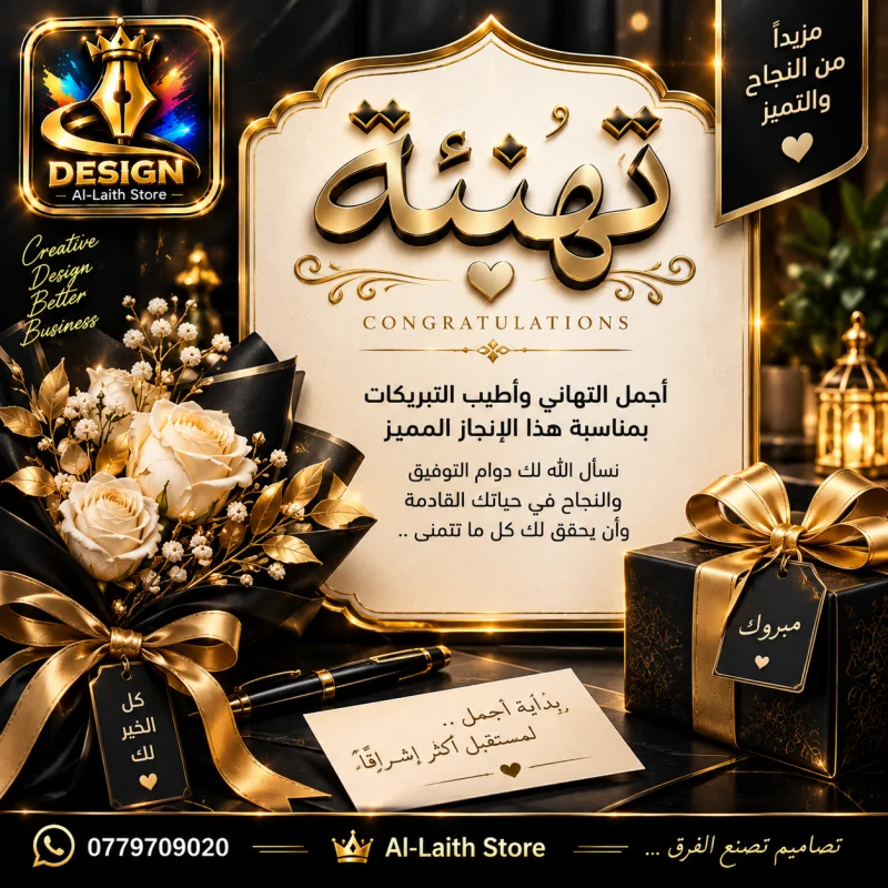 تصميم بطاقة تهنئة